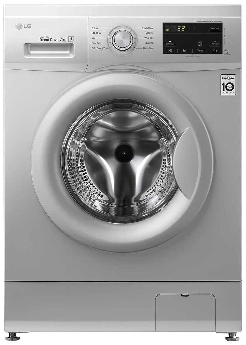 LG 7KG Front Load Washing Machine FH2J3QDNG5P – 6 Motion Direct Drive, Smart Diagnosis, Inverter Direct Drive Motor