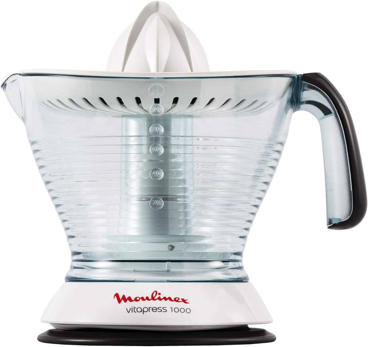 MOULINEX Vitapress 0.6 Litre Citrus Press, 25 Watts, White/Dark Grey, Plastic, PC300B27