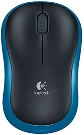 Logitech M186 Wireless Mouse with USB Receiver - Blue