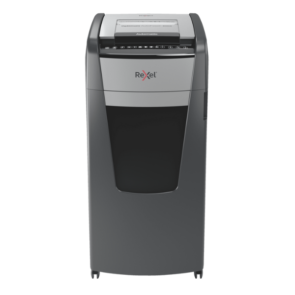 Rexel Optimum AutoFeed+ 600X Cross-Cut Shredder – 150L Bin, 20-Sheet Manual Feed, P-4 Security