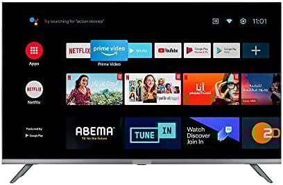 EBON 32-Inch Smart TV E32SAFS; Android Full HD LED TV, 2- Remote Controls, WiFi, 2- HDMI Ports, USB, Inbuilt Free To Air Decoder - Black