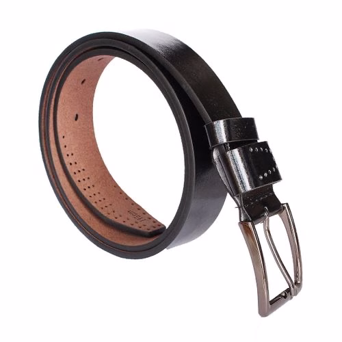 Men's Designer Faux Leather Belt - Black