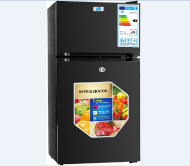 ADH 120 - Litres Fridge, Double Door Refrigerator - Black