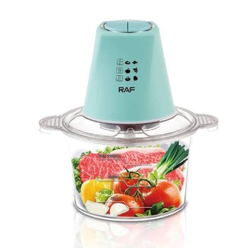 RAF 2 Litre Electric Meat Mincer Tomato Garlic Grinder Salad Mixers Yam Pounder Food Processors Chopper for Meat Vegetables Fruits