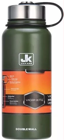 Jk Imaging 1100ml Portable Stainless Steel Vacuum Flask Cup Thermo Bottle-Green