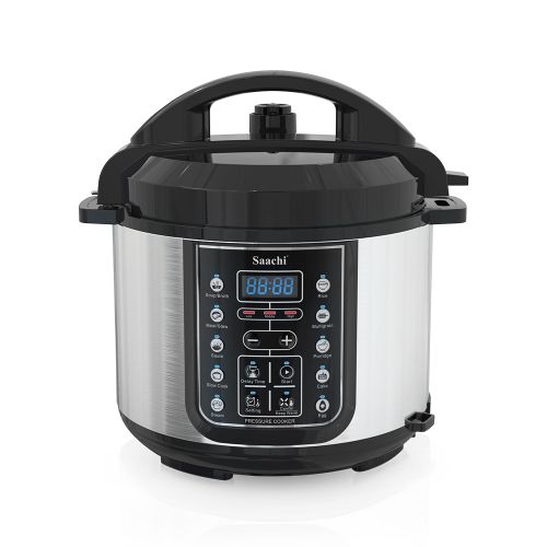 Saachi 14 In 1 Multi Function 5L Electric Pressure Cooker Rice Cooker Steamer - Silver.