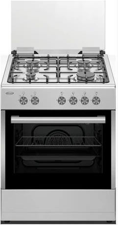 Venus Cooker 60x50cms 4 Gas Burners, Electric Oven Cooker  With Grill, Auto Ignition VC6606  -Stainless Steel