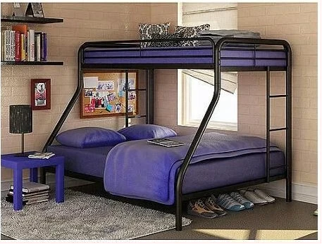 Double Decker Bunker Bed - Black