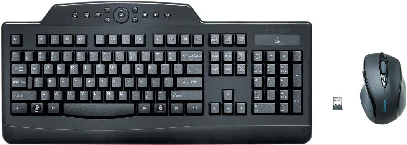 Kensington Pro Fit Wireless Keyboard and Mouse Desk Set (K72408US), Black