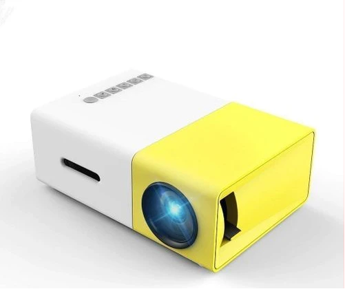 Mini Portable Smartphone Pocket Projector HDMI-Compatible AV USB HD 1080p Video Media Player For Home Theater PC Laptop, Yellow.