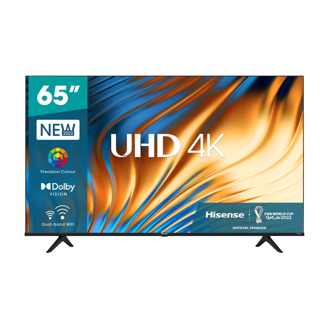 Hisense (65 Inch) 4K UHD Smart TV, with Dolby Vision HDR, DTS Virtual X, Youtube, Netflix, Disney +, Freeview Play and Alexa Built-in, Bluetooth and WiFi , Black