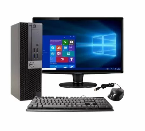 DELL Refurbished Desktop Computer, Core i5, 500GB HDD, 4GB RAM, 19-Inch Monitor - Black