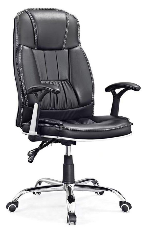 Recliner Office Chair Leather-Black