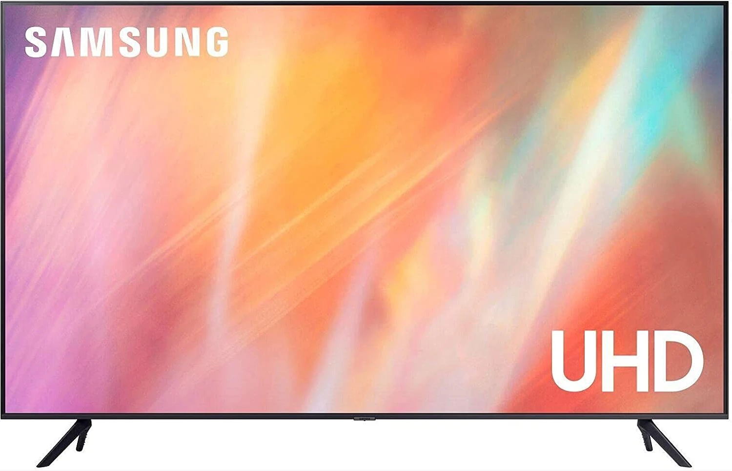Samsung 43 Inch 4K UHD Smart LED TV with Built-in Receiver and Remote Control, Black - UA43AU7000