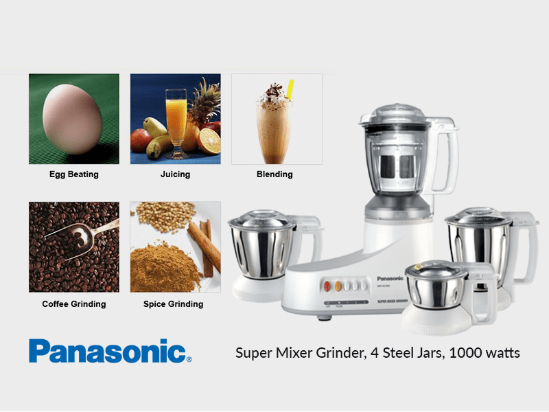 Buy new Panasonic Mixer Grinder with Steel Jars MXAC400, 1000W in Uganda - - Free Delivery > Long warranty > Lifetime After-sales Support