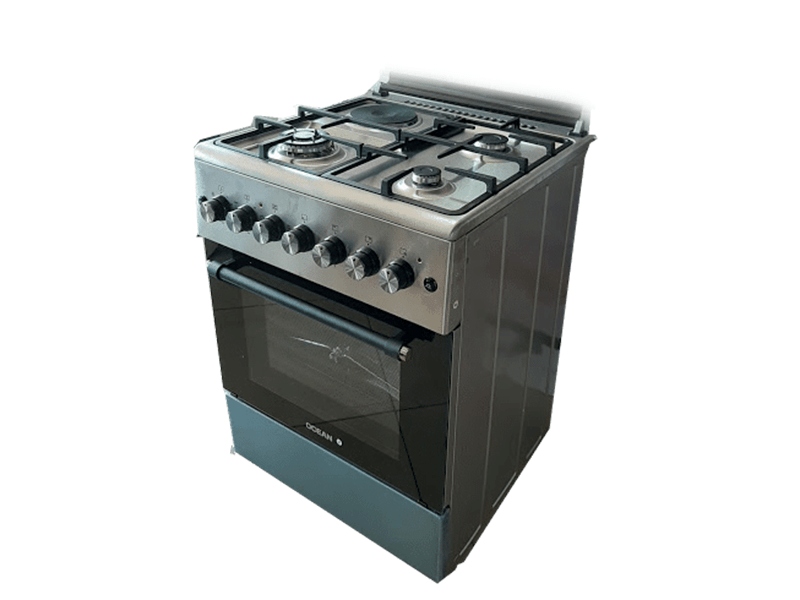 Buy new Ocean Cooker 60cm OCER 6631-20ICZ; 3 Gas + 1 Electric plate with Electric Fan Oven, Automatic Ignition in Uganda - - Free Delivery > Long warranty > Lifetime After-sales Support