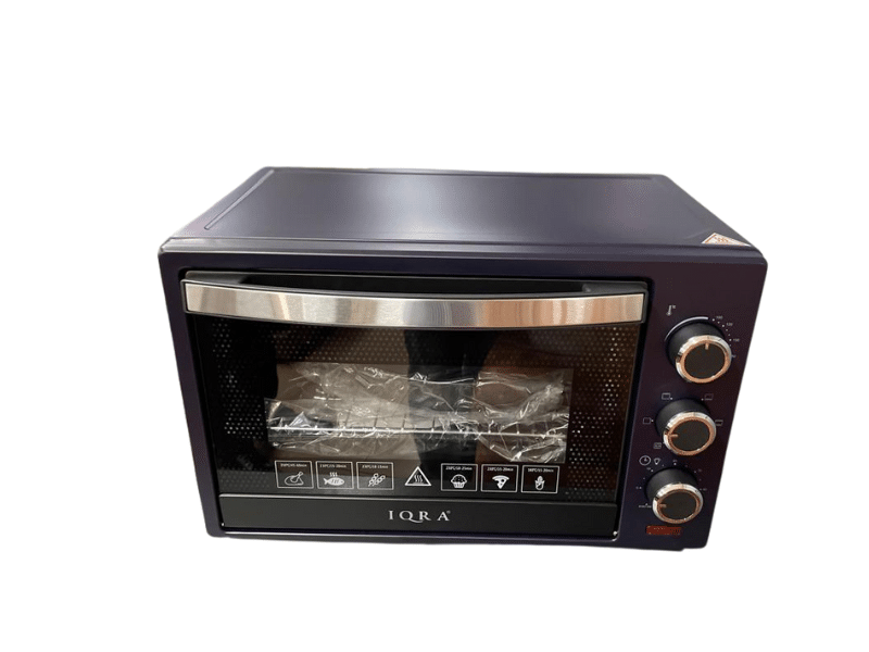 Buy new Iqra 25L Premium Electric Oven IQ-EO30; 1600W, 60-min Timer, Rotisserie, Pizza Tray, Oven Lamp in Uganda - - Free Delivery > Long warranty > Lifetime After-sales Support