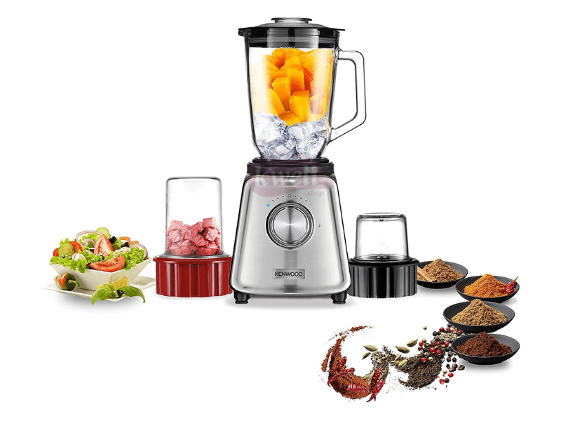 Buy new Kenwood Glass Blender with Glass Mill and Glass Meat Mincer BLP44 - 1.5-litre, 800 watt Smoothie Blender in Uganda - - Free Delivery > Long warranty > Lifetime After-sales Support