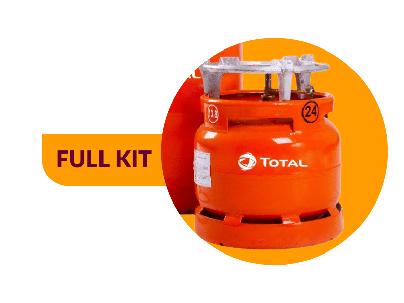 Buy new Total Gas 6kg Full Kit; Gas Cylinder, Gas (6kg), Burner, Grill - Ready to Cook in Uganda - - Free Delivery > Long warranty > Lifetime After-sales Support