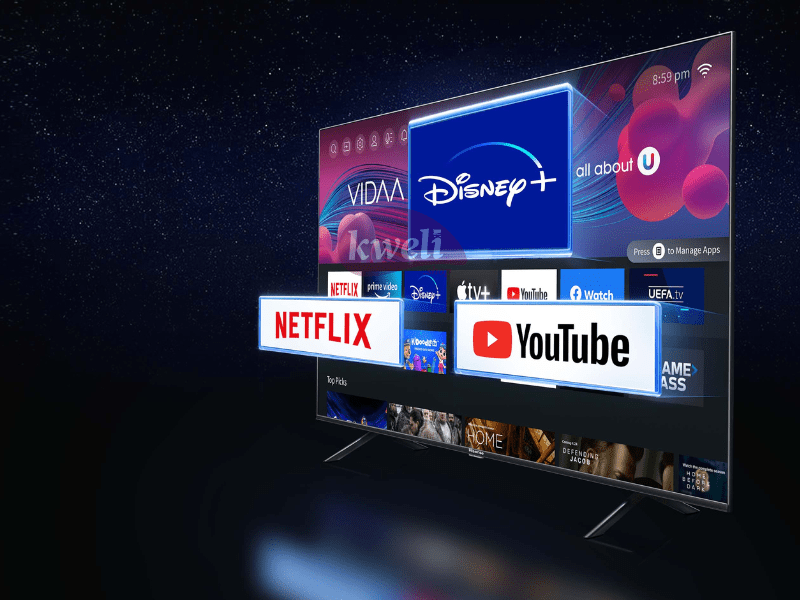 Buy new Hisense 55 inch 4K UHD Smart TV 55A7HS - A7 Series VIDAA-U Smart TV, Bluetooth, Any View Cast - (Frameless) in Uganda - - Free Delivery > Long warranty > Lifetime After-sales Support