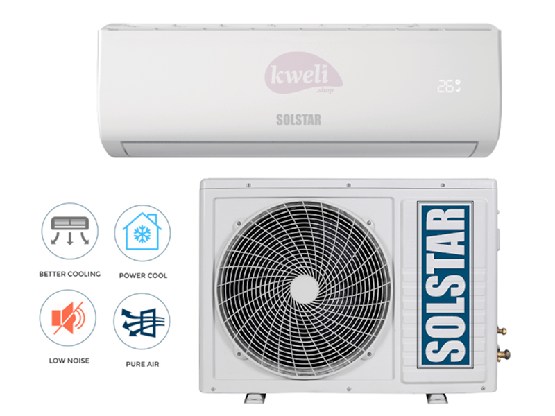 Buy new Solstar 12000 BTU Wall Split Air Conditioner, R410a - ASI/ASU12TG-AS; free copper pipe in Uganda - - Free Delivery > Long warranty > Lifetime After-sales Support