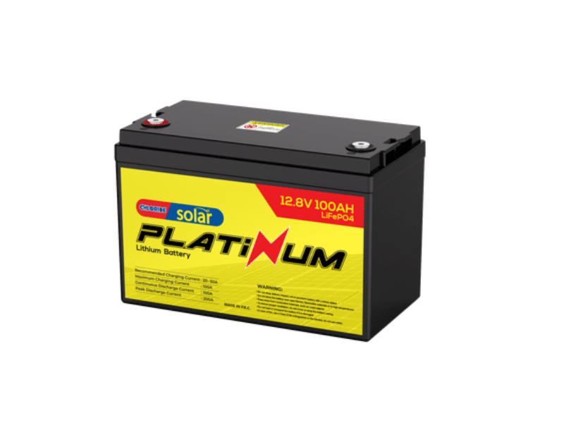 Buy new Chloride Solar Platinum 100Ah 12.8V 1.28kWh Lithium Solar Battery CS-1280 SE; Built-in BMS, Over 3,000 Cycles @25°C, 80% DoD, IP65 Rated in Uganda - - Free Delivery > Long warranty > Lifetime 