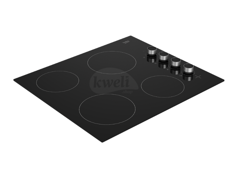 Buy new Beko 60cm Vitroceramic Hob HCC64103; 4 Vitroceramic Plates, Side Knob Control, Black Glass in Uganda - - Free Delivery > Long warranty > Lifetime After-sales Support
