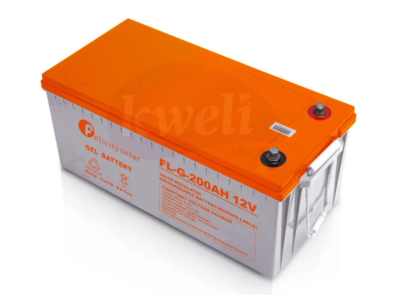 Buy new Felicity 200AH 12V Deep Cycle Gel Battery FL-G-200AH 12V - Solar Battery in Uganda - - Free Delivery > Long warranty > Lifetime After-sales Support