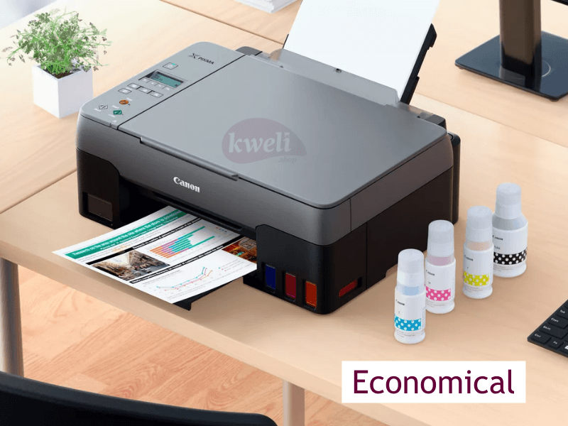 Buy new Canon High Yield Printer G2420; Economical Colour Printer with Copy & Scan - 12,000/7,700 pages in Uganda - - Free Delivery > Long warranty > Lifetime After-sales Support