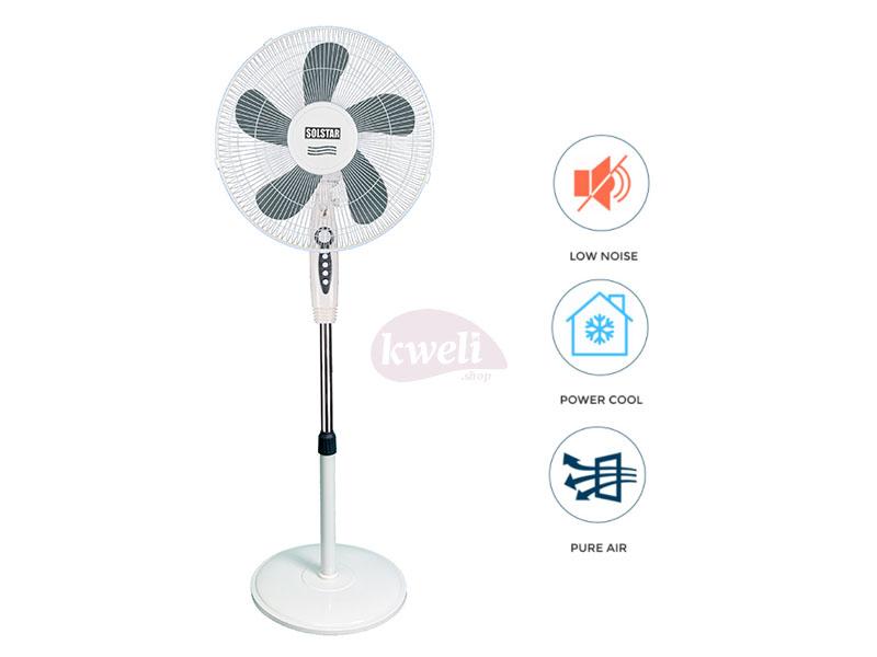 Buy new Solstar Stand Fan 16 inch FS 1676U-GY SS; Low Noise, Free Standing Fan in Uganda - - Free Delivery > Long warranty > Lifetime After-sales Support
