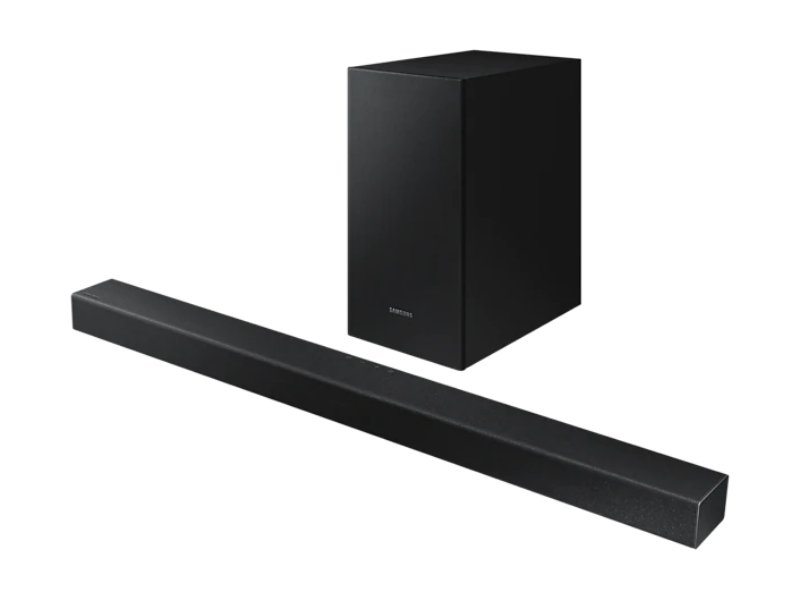 Buy new Samsung 2.1 Ch Soundbar HW-T450 -200W, Wireless Subwoofer, Bluetooth Power On, One Remote, Game Mode in Uganda - - Free Delivery > Long warranty > Lifetime After-sales Support