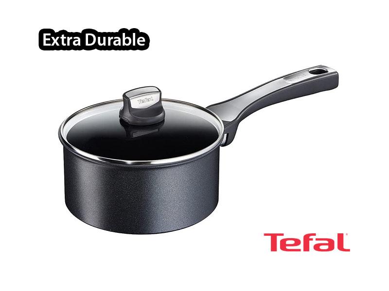 Buy new Tefal Extra Durable Non-stick Saucepan with Glass Lid 16cm, C6202272; Gas, Electric and Induction in Uganda - - Free Delivery > Long warranty > Lifetime After-sales Support