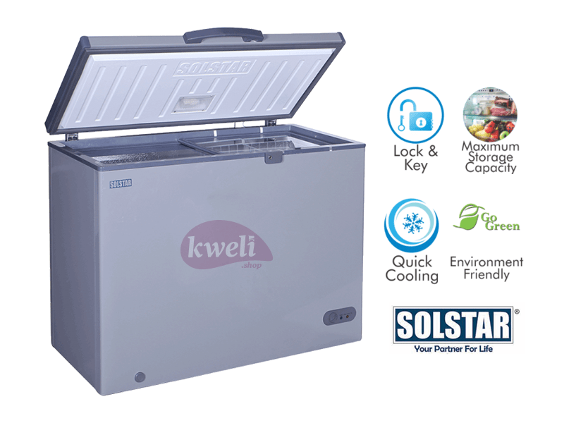 Buy new Solstar 350 liter Chest Freezer CF350-SGLBSS, Sliding Glass Door, Lock and Key in Uganda - - Free Delivery > Long warranty > Lifetime After-sales Support