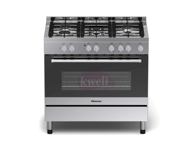 Buy new Hisense 90cm Cooker HF942GEES; 4 Gas Burners, 2 Electric Plates, Electric Oven, Flame Failure Safety in Uganda - - Free Delivery > Long warranty > Lifetime After-sales Support