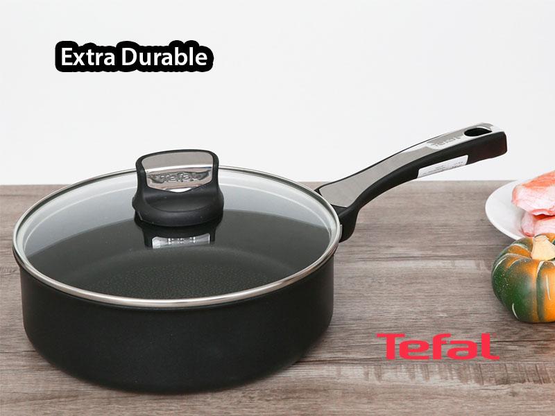 Buy new Tefal Extra Durable Non-stick Saucepan with Glass Lid 24cm, C6203272; Gas, Electric and Induction Saucepan in Uganda - - Free Delivery > Long warranty > Lifetime After-sales Support