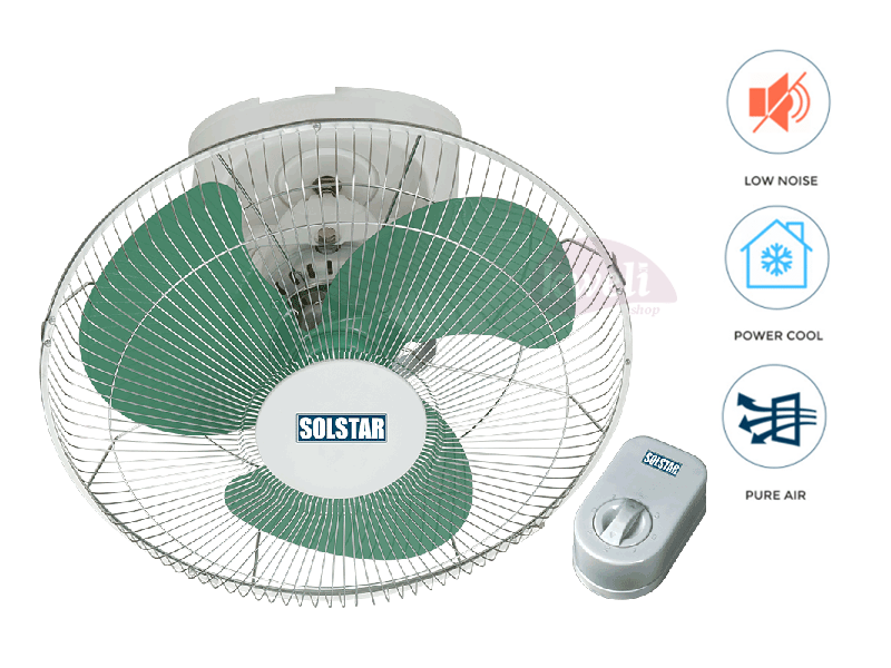 Buy new Solstar Orbit Fan 16cm FB 1661-GR SS; Low Noise, Ceiling Fan in Uganda - - Free Delivery > Long warranty > Lifetime After-sales Support