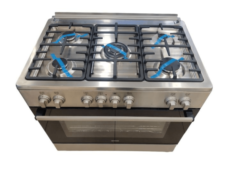 Buy new Kenwood 90cm Gas Cooker with Electric Oven GCE90 - 5 Gas Burners, Cast Iron Pan Support, Dual Rotiserrie, Automatic gas cut-off in Uganda - - Free Delivery > Long warranty > Lifetime After-sal