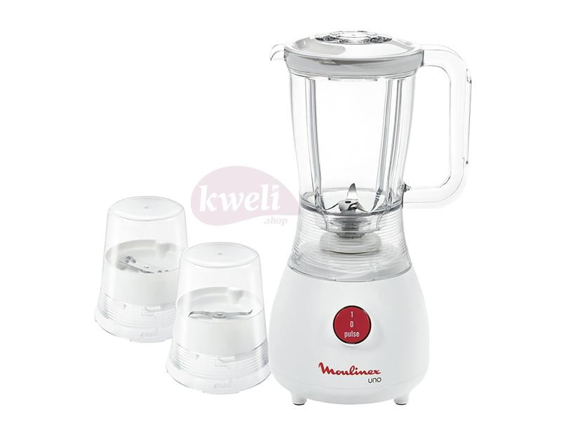 Buy new Moulinex Juice Blender with 2 mills LM2221BA - 350 watts, 1.25-liters in Uganda - - Free Delivery > Long warranty > Lifetime After-sales Support