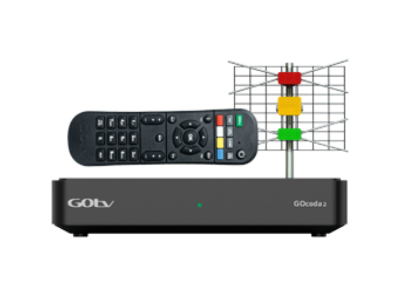 Buy new GOtv Decoder with Gotenna, remote + 1 mont of GOtv Value Subscription in Uganda - - Free Delivery > Long warranty > Lifetime After-sales Support