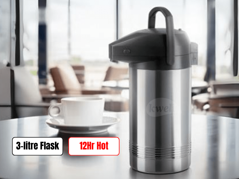 Buy new Tefal 3-litre President Thermos Flask K3150114; Tefal President Jug, 24Hrs Cold, 12Hrs Hot, Breakproof, Stainless Steel in Uganda - - Free Delivery > Long warranty > Lifetime After-sales Suppo