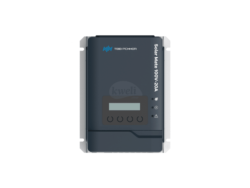 Buy New TBB SolarMate 100V 20A MPPT Solar Charge Controller SP100-20; 12V/24V/48V, Bluetooth Display, High Efficiency, 294W/588W/1176W, 100Vpv input in Uganda & South Sudan