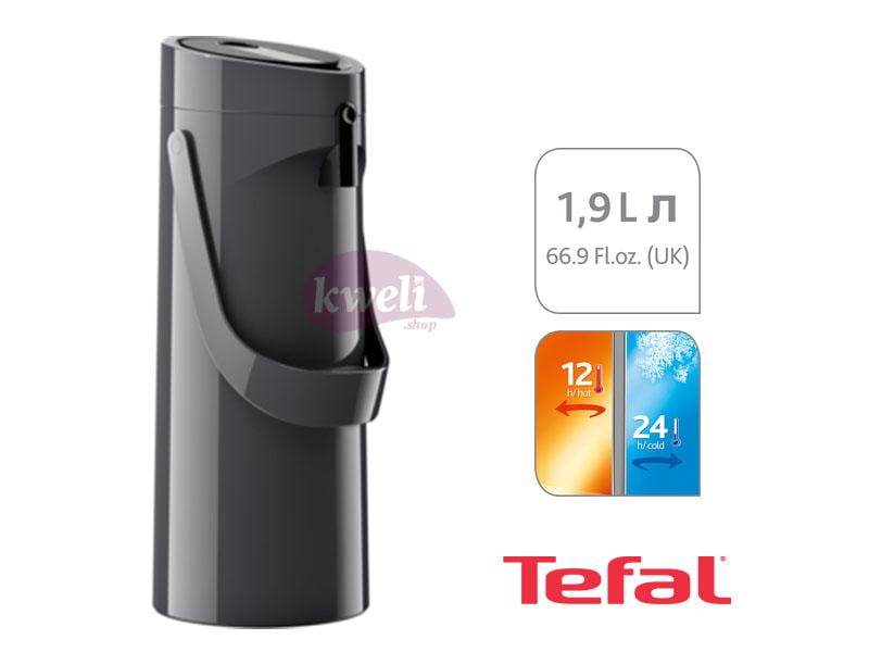 Buy new Tefal Ponza Pump, Vacuum Jug, 1.9-liter, Black - K3140114 in Uganda - - Free Delivery > Long warranty > Lifetime After-sales Support
