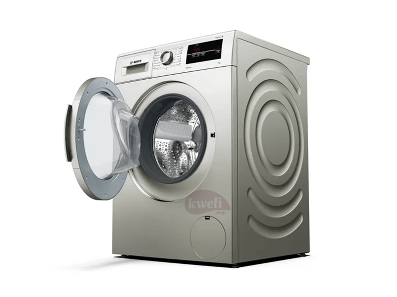 Buy new BOSCH 7kg Front Load Washing Machine WAJ2017SKE; Pre-Wash, VarioDrum, ActiveWater Plus, Reload (Add Items), 1000rpm, Silver inox in Uganda - - Free Delivery > Long warranty > Lifetime After-sa