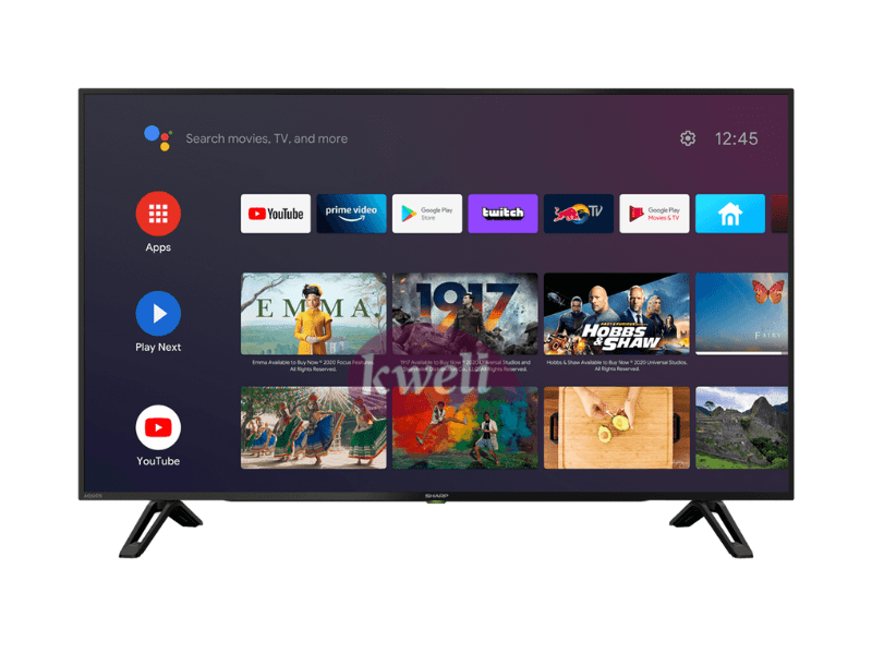 Buy new Sharp 60 inch 4K UHD Android TV 4TC60CK1X; Smart TV with Bluetooth, WIFI, Chromecast, Free-to-Air Receiver, 185watts in Uganda - - Free Delivery > Long warranty > Lifetime After-sales Support
