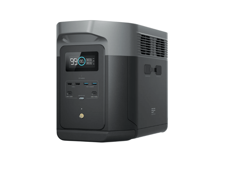 Buy new EcoFlow DELTA 2 Max UK Portable Power Station 2400W; 2048Wh LiFePO₄ Battery, 23 kg Portable Design, 0–80% Charge in 43 Minutes, Expandable to 6144 Wh, Charge via Umeme, Car or Solar Panels in 