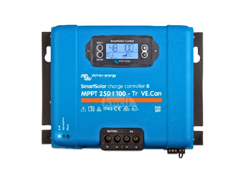 Buy Victron SmartSolar Charge Controller MPPT 250/100Tr VE.Can; 250V 100A 12/24/36/48 Charge Controller with Bluetooth in Uganda