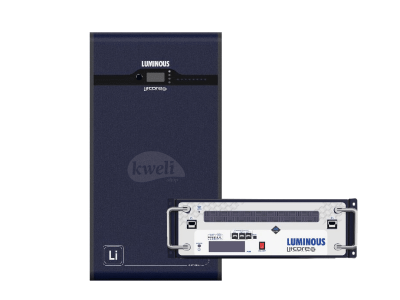 Buy new Luminous 100AH 48V 5.12kWh Lithium Phosphate (LiFePO₄) Solar Battery; Built-in BMS, Over 5000 Charge Cycles @25°C, 80% DoD, Scalable Up to 12 Units in Uganda - - Free Delivery > Long warranty 