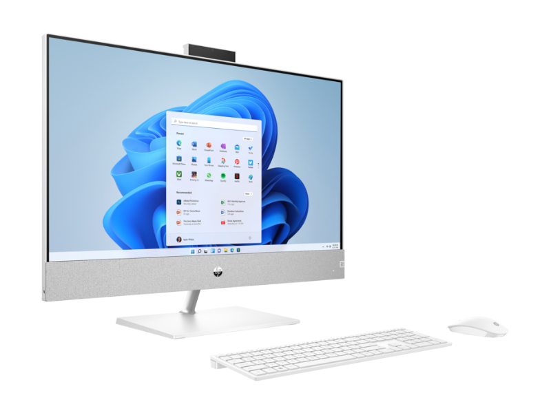 Buy New HP Pavilion 27" All-in-One PC 27-CA2056NH 9W227EA; Intel Core I7-13700T (Raptor Lake), 16GB RAM, 512GB SSD, 27" FHD Antiglare IPS Display, FHD TNR SMP Camera, Windows 11, Snowflake White In Ug