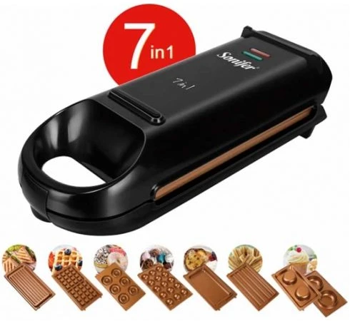 Sonifer 7 In1 Nonstick Cool Touch Handle Sandwich Maker, Toaster Grill Machine SF-6093-Black