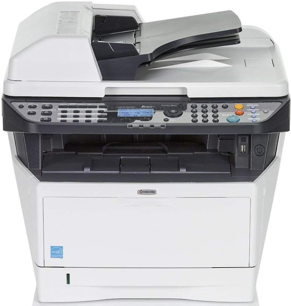 Kyocera ECOSYS M2535dn A4 Black and White Multifunctional Network Printer; Standard Print, Copy, Fax and Color Scan; Fast Output Speed of 37 Pages per Minute; Resolution 600 x 600 dpi